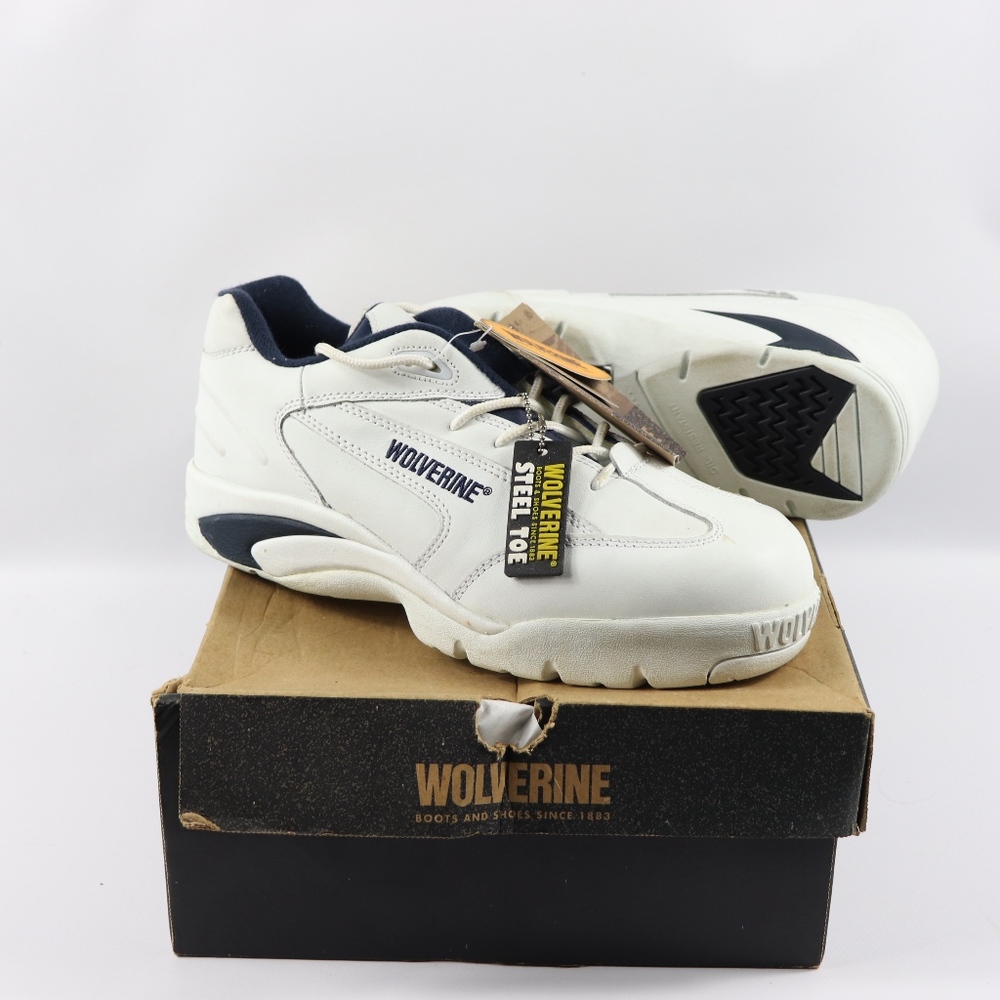 Vintage New Wolverine Mens 9 W Steel Toe Shoes